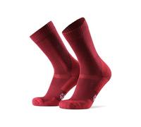 DANISH ENDURANCE Hiking Socks, Breathable Merino Wool Walking Socks, Anti-Blister Cushioning, Unisex, Wine Red, 3-5