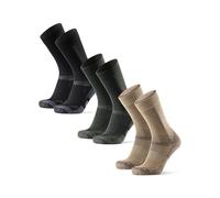 DANISH ENDURANCE Hiking Socks, Breathable Merino Wool Walking Socks, for Men & Women, Unisex, 3 or 5 Pack, Multicolour (1xBeige, 1xGreen, 1xBlack/Grey), 6-8