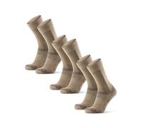 DANISH ENDURANCE Hiking Socks, Breathable Merino Wool Walking Socks, for Men & Women, Unisex, 3-Pack, Beige, 9-12
