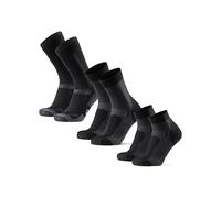 DANISH ENDURANCE Hiking Socks Set, Merino Wool Walking Socks Gift Set, for Men & Women, Unisex, 3 Pack, Black (Hiking Classic Black, Light Black, Low-Cut Black), 39-42