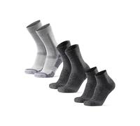DANISH ENDURANCE Hiking Socks Set, Merino Wool Walking Socks Gift Set, for Men & Women, Unisex, 3 Pack, Grey (Hiking Classic Grey, Light Grey, Low-Cut Grey), 35-38