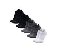 DANISH ENDURANCE Low-Cut Ankle Athletic Sports Socks, Anti-Blister, Trainer Gym Socks, Men & Women, 5 Pack, Multicolour: 2 x Black, 2 x Grey, 1 x White, 9-12
