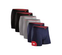 DANISH ENDURANCE Men's Bamboo Boxers, Comfortable, Breathable Underwear, Tagless, Optional Open Fly, 6 Pack, Multicolor (2 X Black, 2 X Grey, 2 X Navy Blue), 3XL