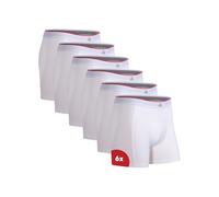 DANISH ENDURANCE Men's Bamboo Boxers, Comfortable, Breathable Underwear, Tagless, Optional Open Fly, 6 Pack, White, 3XL