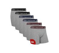 DANISH ENDURANCE Mens Boxers, Boxer Shorts, Cotton Multipack Trunks, Classic Fit Anti Chafing - 6 Pack Multicolor (2 Grey/Black & 2 Grey/Navy Blue & 2 Grey/Bordeaux) 3XL