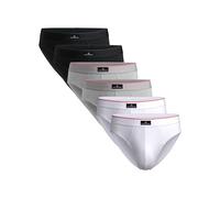 DANISH ENDURANCE Mens Briefs, Soft Cotton Underpants, Mens Y Fronts Underwear, Boxer Briefs, Multipack, 6 Pack, Multicolour (2x Black, 2x Grey, 2x White), XXL