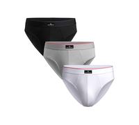 DANISH ENDURANCE Mens Briefs, Underwear Man, Soft Cotton Underpants, Y Fronts for Men, Multipack, 3 Pack, Multicolor (1xblack, 1xwhite/Red, 1xgrey), 3XL