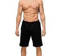 DANISH ENDURANCE Men's Sweat Shorts, Joggers for Men with Pockets for Everyday, Black, M