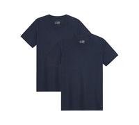 DANISH ENDURANCE Men's T-Shirts, Organic Cotton T-Shirts for Men, Multipack, Crew Neck or V-Neck, Short Sleeve, Premium Soft Blend, 2-Pack Dark Navy XL
