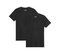 DANISH ENDURANCE Men's T-Shirts, Organic Cotton T-Shirts for Men, Multipack, V-Neck, Short Sleeve, Premium Soft Blend, 2-Pack - Jet Black, L