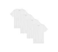 DANISH ENDURANCE Men's T-Shirts, Organic Cotton T-Shirts for Men, V-Neck, 1-Pack, 2-Pack, 4-Pack, White, XXL