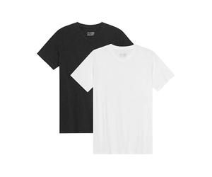 DANISH ENDURANCE Men's T-Shirts, Organic Cotton T-Shirts for Men, V-Neck, 2-Pack, Multicolor (1xWhite, 1xBlack), XX-Large