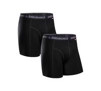 DANISH ENDURANCE Merino Boxers, Optional Fly, 2-pack, Black Melange, 3XL
