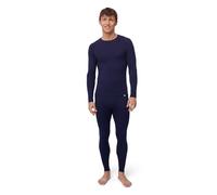 DANISH ENDURANCE Merino Wool Base Layer Men, Thermal Set Men, Long Johns & Long Sleeve Top, Thermal Underwear, Dark Navy, L