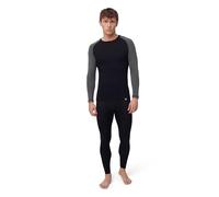 DANISH ENDURANCE Merino Wool Base Layer Men, Thermal Set Men, Long Johns & Long Sleeve Top, Thermal Underwear, Black/Dark Grey, M