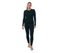 DANISH ENDURANCE Merino Wool Base Layer Set 180g/m² Midweight for Women, Thermal Long Sleeve Top and Leggings, Dark Green, XS