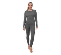 DANISH ENDURANCE Merino Wool Base Layer Set 180g/m² Midweight for Women, Thermal Long Sleeve Top and Leggings, Grey, M