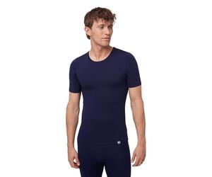 DANISH ENDURANCE Merino Wool Base Layer T-Shirt for Hiking & Outdoors, Mens Thermal Top, Breathable Undershirt, Dark Navy, M