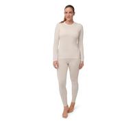 DANISH ENDURANCE Merino Wool Base Layers Women, Thermal Set, Long Sleeved Top and Thermal Leggings Women Off-white L