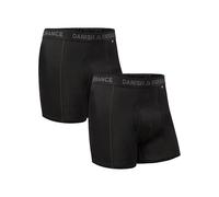 DANISH ENDURANCE Merino Wool Boxers, Odour Resistant, Anti Chafing Hiking Boxers, Optional Fly, 1 or 2 Pack, Black, L