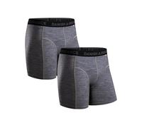 DANISH ENDURANCE Merino Wool Boxers, Odour Resistant, Anti Chafing Hiking Boxers, Optional Fly, 1 or 2 Pack, Grey Melange, XXL