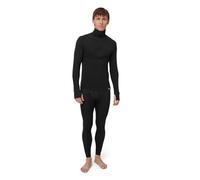DANISH ENDURANCE Merino Wool Half Zip Base Layer Men, Thermal Set Men, Long Johns & Long Sleeve Top, Winter Black L