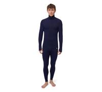 DANISH ENDURANCE Merino Wool Half Zip Base Layer Men, Thermal Set Men, Long Johns & Long Sleeve Top, Winter Dark Navy M