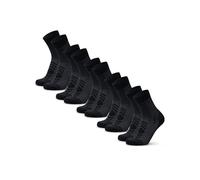 DANISH ENDURANCE Merino Wool Hiking Socks with Light Cushioning, for Men & Women, Unisex, 3 or 5-Pack, Black, 48-51