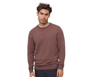 DANISH ENDURANCE Merino Wool Jumper Cashmere Blend, Premium Knit Crew Neck Pullover, Luxuriously Soft, for Men Brown XXL