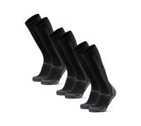 DANISH ENDURANCE Merino Wool Knee High Hiking Socks with Thick Cushioning for Men & Women, Unisex, 1 or 3 Pack, Black, 48-51