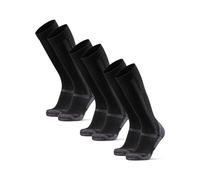 DANISH ENDURANCE Merino Wool Knee High Hiking Socks with Thick Cushioning for Men & Women, Unisex, 1 or 3 Pack, Black, 35-38