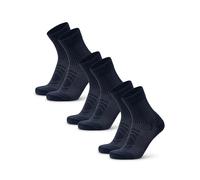 DANISH ENDURANCE Merino Wool Lightweight Anti Blister Hiking Socks, Breathable Trekking Socks, Unisex Adults, 3 Pack, Navy 9-12