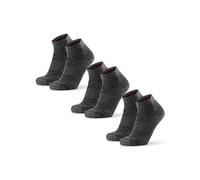 DANISH ENDURANCE Merino Wool Low Cut Hiking Socks with Lightweight Cushioning, for Men & Women, Unisex, 3 Pack, Grey, 48-51