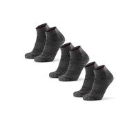 DANISH ENDURANCE Merino Wool Low Cut Hiking Socks with Lightweight Cushioning, for Men & Women, Unisex, 3 Pack, Grey, 35-38