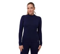 DANISH ENDURANCE Merino Wool Thermal Top 250g/m² Heavyweight for Womens, Extreme Warm Thermal Long Sleeve Top, Dark Navy, M