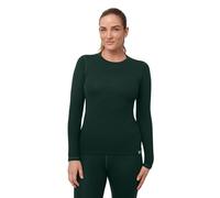 DANISH ENDURANCE Merino Wool Thermal Tops 180g/m² Midweight for Women, Extreme Warm Thermal Long Sleeve Top, Dark Green, XL