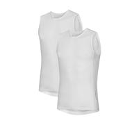DANISH ENDURANCE Mesh Base Layer for Cycling Men, Sleeveless Cycling Vest, Second-Skin Fit, 2 Pack White XXL
