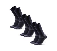 DANISH ENDURANCE Outdoor Walking Socks, Merino Wool, Premium Comfort Hiking Socks, Anti Blister Breathable, for Men & Women Unisex 3 Pack Navy 3-5