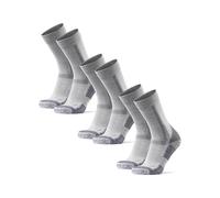 DANISH ENDURANCE Outdoor Walking Thermal Socks, Merino Wool, Premium Comfort, Hiking Socks for Men & Women Unisex, 3 Pack, Light Grey, 1-2