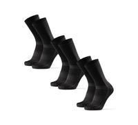 DANISH ENDURANCE Performance Crew Cycling Socks, Cushioned Bike Socks, for Men & Women, Unisex, 3 or 5 Pack, Black, 9-12