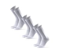DANISH ENDURANCE Performance Crew Cycling Socks, Cushioned Bike Socks, for Men & Women, Unisex, 3 or 5 Pack White/Black 3-5