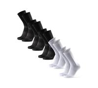 DANISH ENDURANCE Performance Cycling Socks, Cushioned Road Cycling Socks, for Men & Women, 3 or 5 Pack, MC (3xBlack, 2xWhite/Black) - 5-packs, 13-15