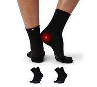 DANISH ENDURANCE Plantar Fasciitis Socks, Ankle Support Socks for Neuropathy, for Women and Men, 2-Pack, Black, 9-12