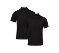 DANISH ENDURANCE Polo Shirts for Men Adult, Organic Cotton Polo Shirt for Summer, Short Sleeve, 1 or 2 Pack, Black 2-Pack, L