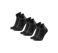 DANISH ENDURANCE Road Cycling Socks, Low Cut Mountain Bike Socks, Anti Blister & Quick Dry, Men & Women, 3 Pack, Black, 6-8