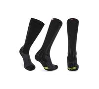 DANISH ENDURANCE Running Compression Socks, Flight Socks, 21-26mmHg, for Men & Women, Unisex, 1&2 pack, Black/Grey,3-5