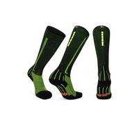 DANISH ENDURANCE Running Compression Socks, Flight Socks, 21-26mmHg, for Men & Women, Unisex, 1&2 pack, Black/Yellow,6-8
