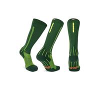 DANISH ENDURANCE Running Compression Socks, Flight Socks, 21-26mmHg, for Men & Women, Unisex, 1&2 pack, Green/Yellow,6-8