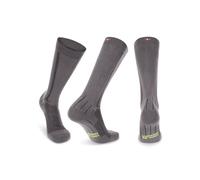 DANISH ENDURANCE Running Compression Socks, Flight Socks, 21-26mmHg, for Men & Women, Unisex, 1&2 pack, Grey/Black,9-12