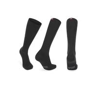 DANISH ENDURANCE Running Compression Socks, Flight Socks, 21-26mmHg, for Men & Women, Unisex, 1&2 pack, Solid Black,9-12